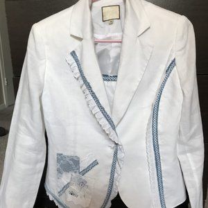 Sposa Casual Blazer 2 pieces White and Blue size 40/ M